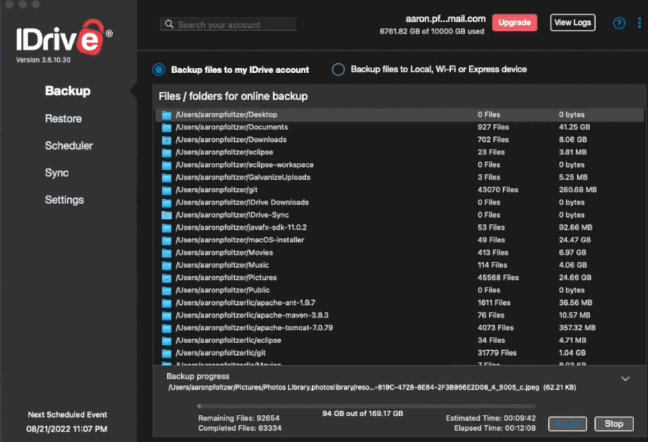 IDrive - macOS version