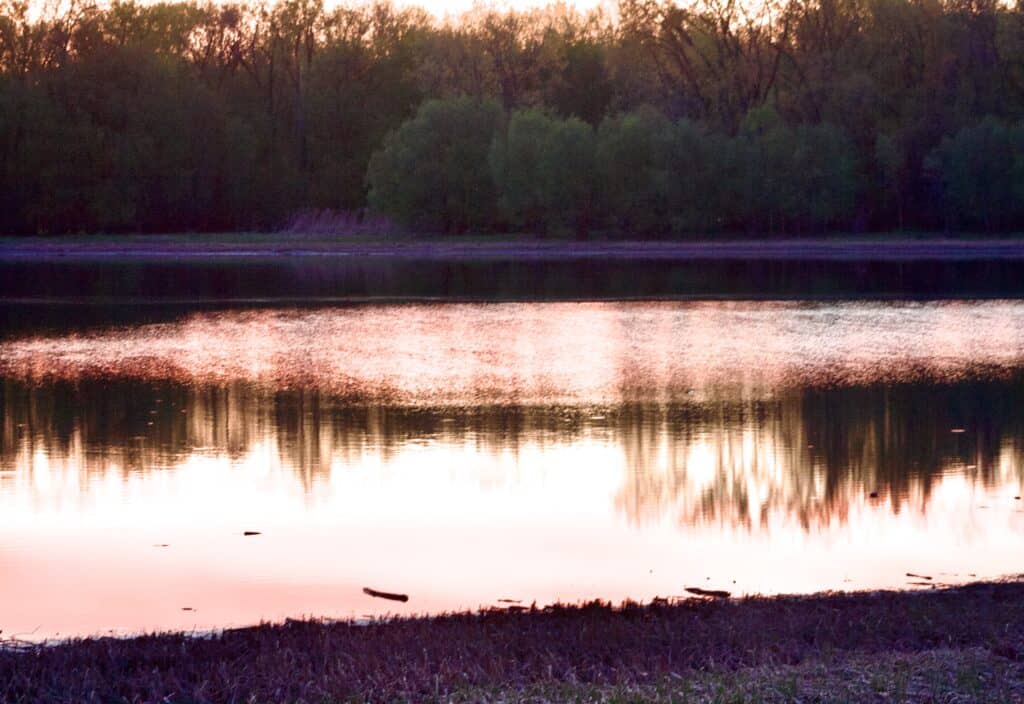 Sunset over the Mohawk River