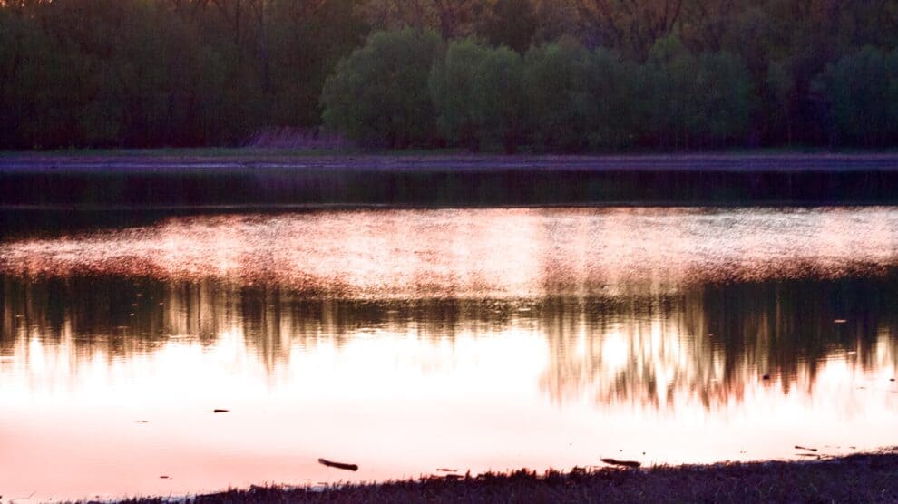 Sunset over the Mohawk River